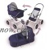 Badger Basket Just Like Mommy 3-in-1 Doll Pram/Carrier/Stroller - Navy/White - Fits American Girl, My Life As & Most 18" Dolls   000703105